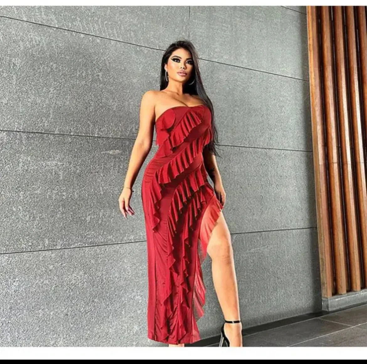 Women's Summer Long Cocktail Dress Strapless Tube