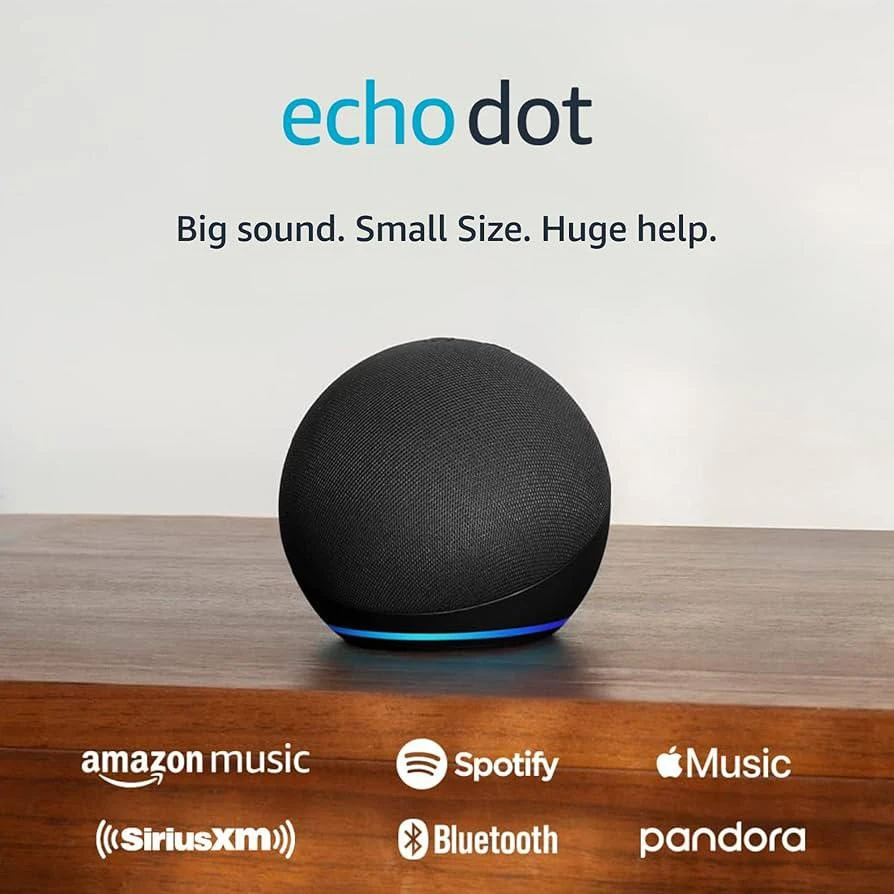 Echo Dot (5th Gen, 2022 Release) – Smart Speaker with Alexa | Crisp Sound & Deep